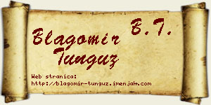 Blagomir Tunguz vizit kartica